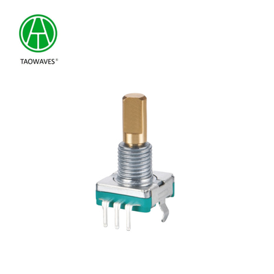 EC11 Gold Color Metal Shaft Encoder High Torque Rotary Incremental Encoder
