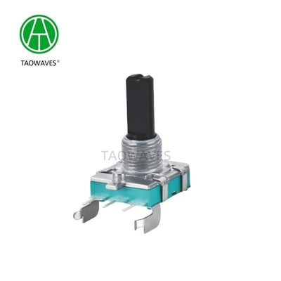 Insulated Shaft 16mm 3 Pin Rotary Encoder With Push Button Shock Vibration Resistant