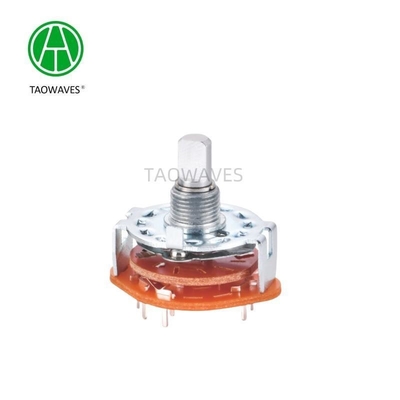 25mm Metal Shaft Rotary Route Switch Voltage Selector Switch Standard Compliance